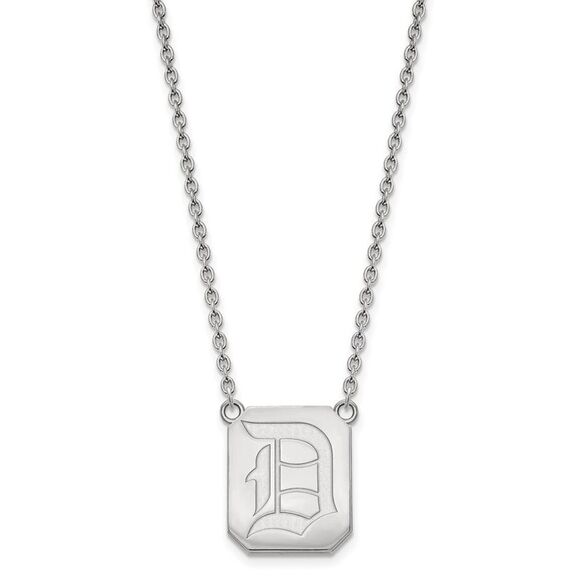 Sterling Silver Duquesne U Large 'D' Pendant Necklace - Picture 2 of 5